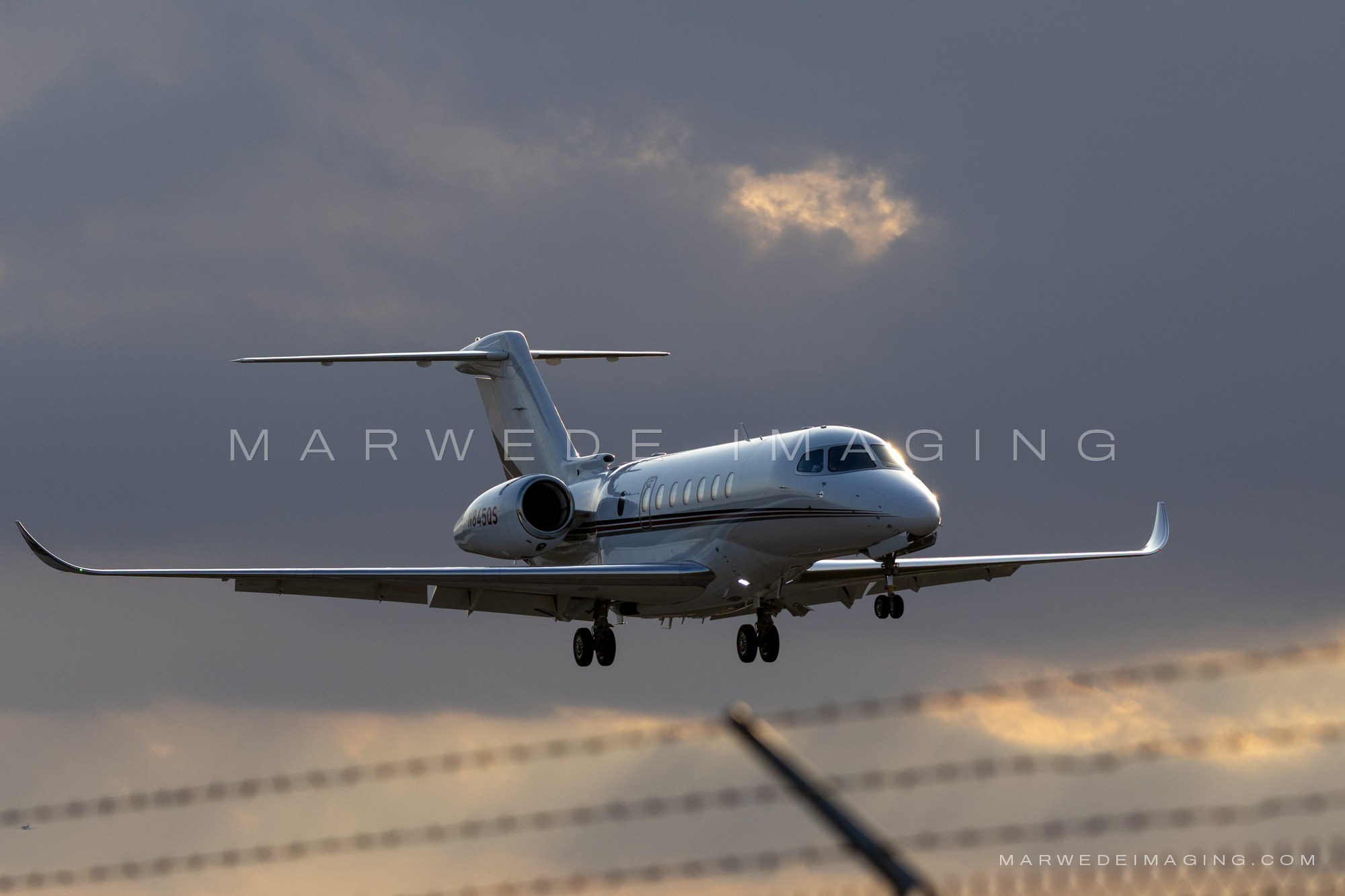 Cessna Citation Longitude N845QS photographed at KBCT on 2025-03-13
